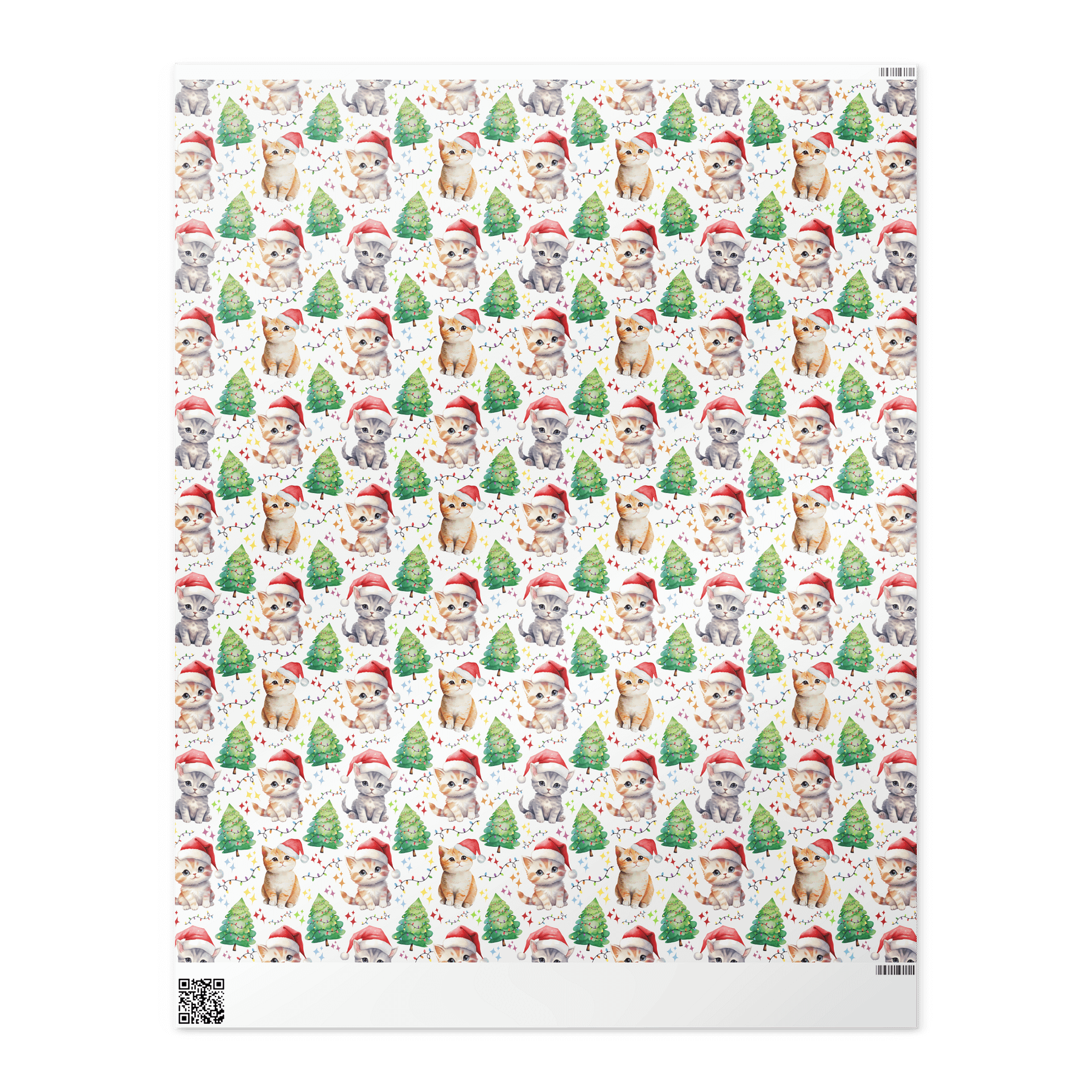 Cats in Santa Hats Christmas Gift Wrapping Paper product image (4)