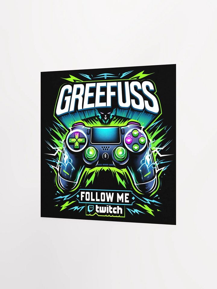 Neon Gaming Controller Poster product image (7)