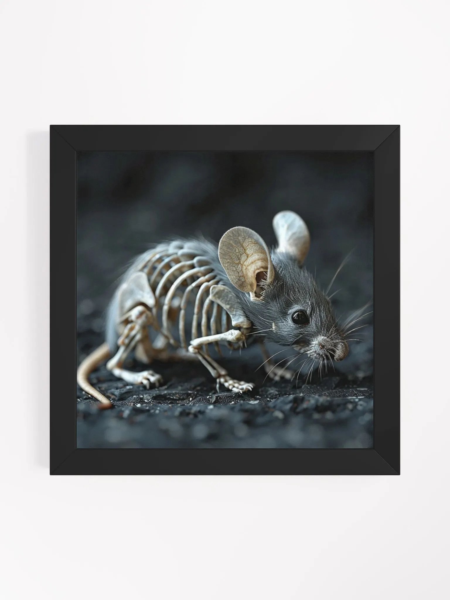 Creepy Mouse Skeleton Framed Wall Art product image (14)