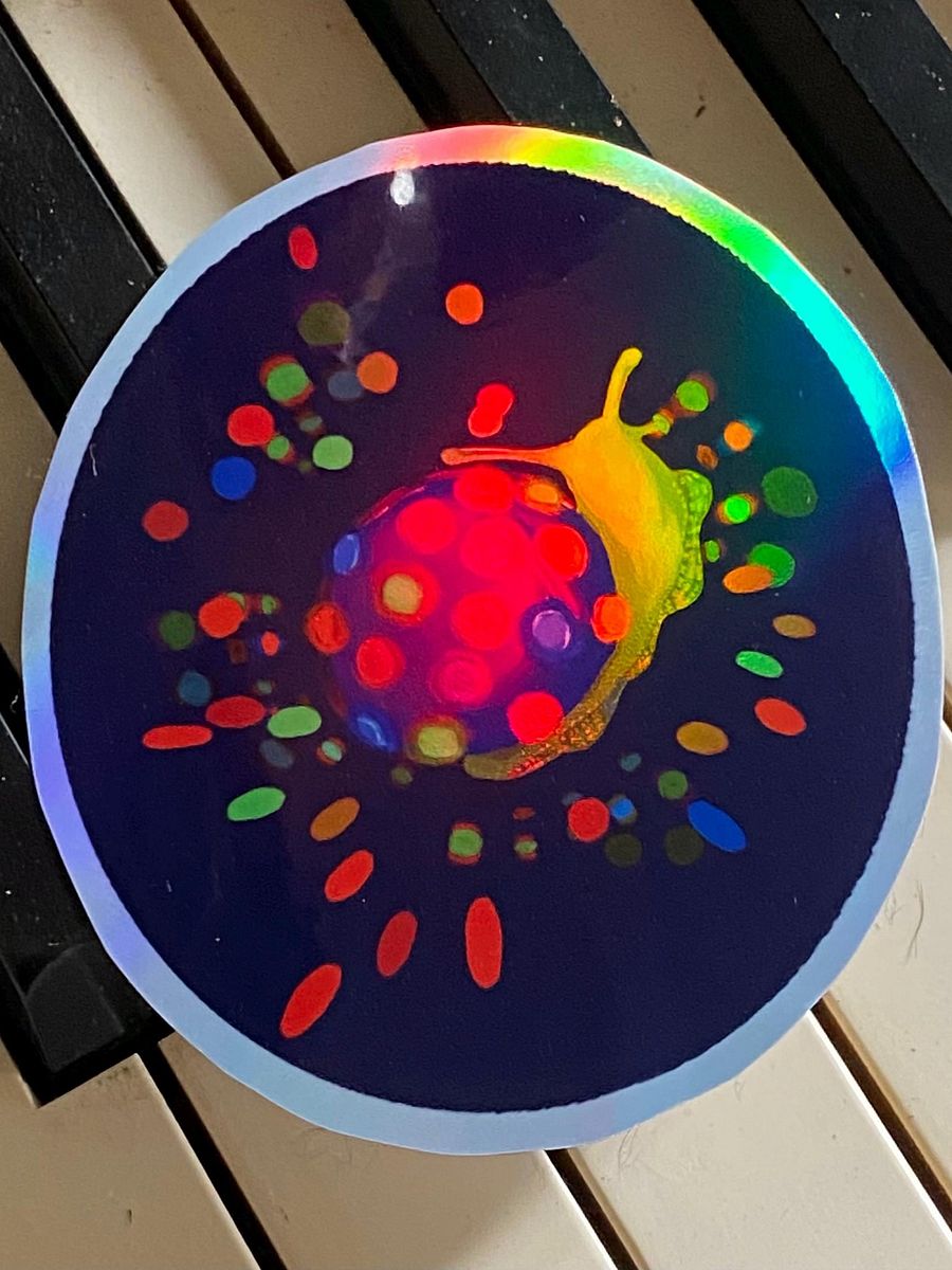 Disco Snail Holographic Sticker~!! product image (2)