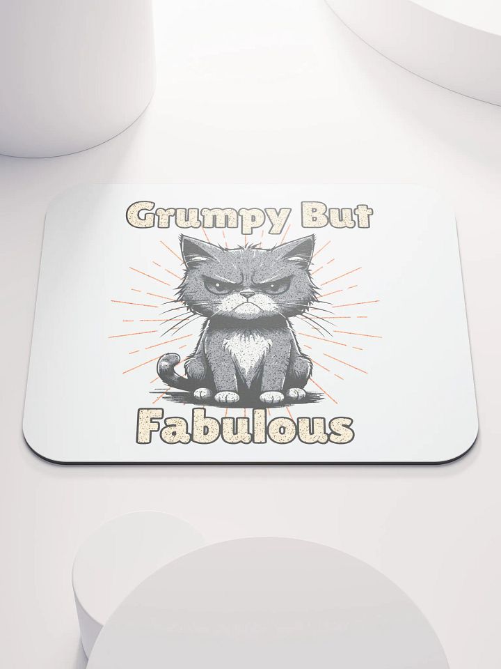 Grumpy But Fabulous Cat Mouse Pad product image (2)