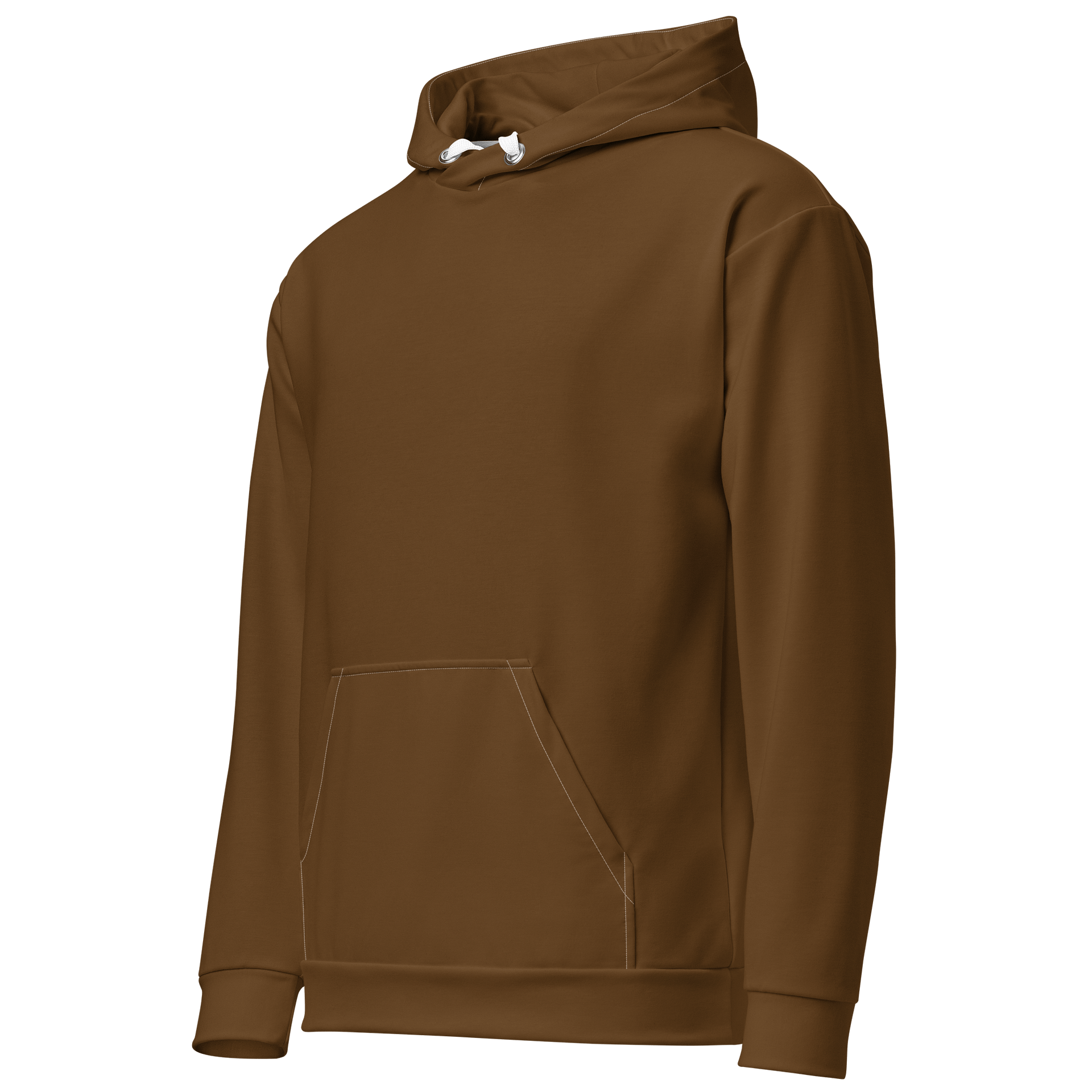 Chestnut Brown Solid Color Eco Friendly Pullover Unisex Hoodie product image (2)