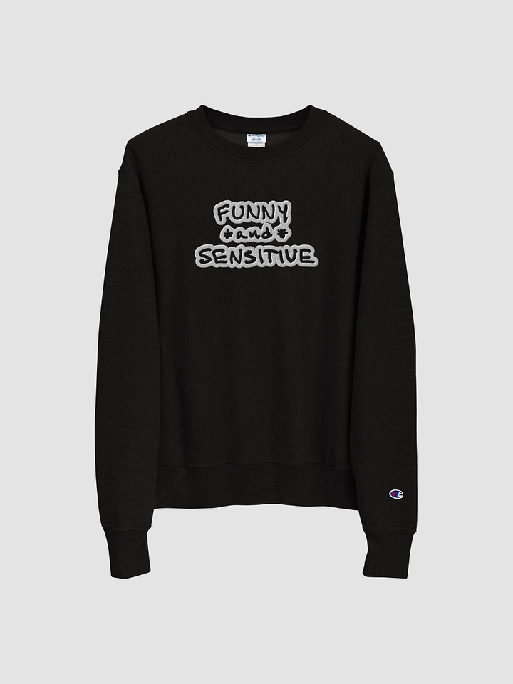 FUNNY *and* SENSITIVE (bubble design) embroidered Champion Crewneck Sweatshirt product image (2)