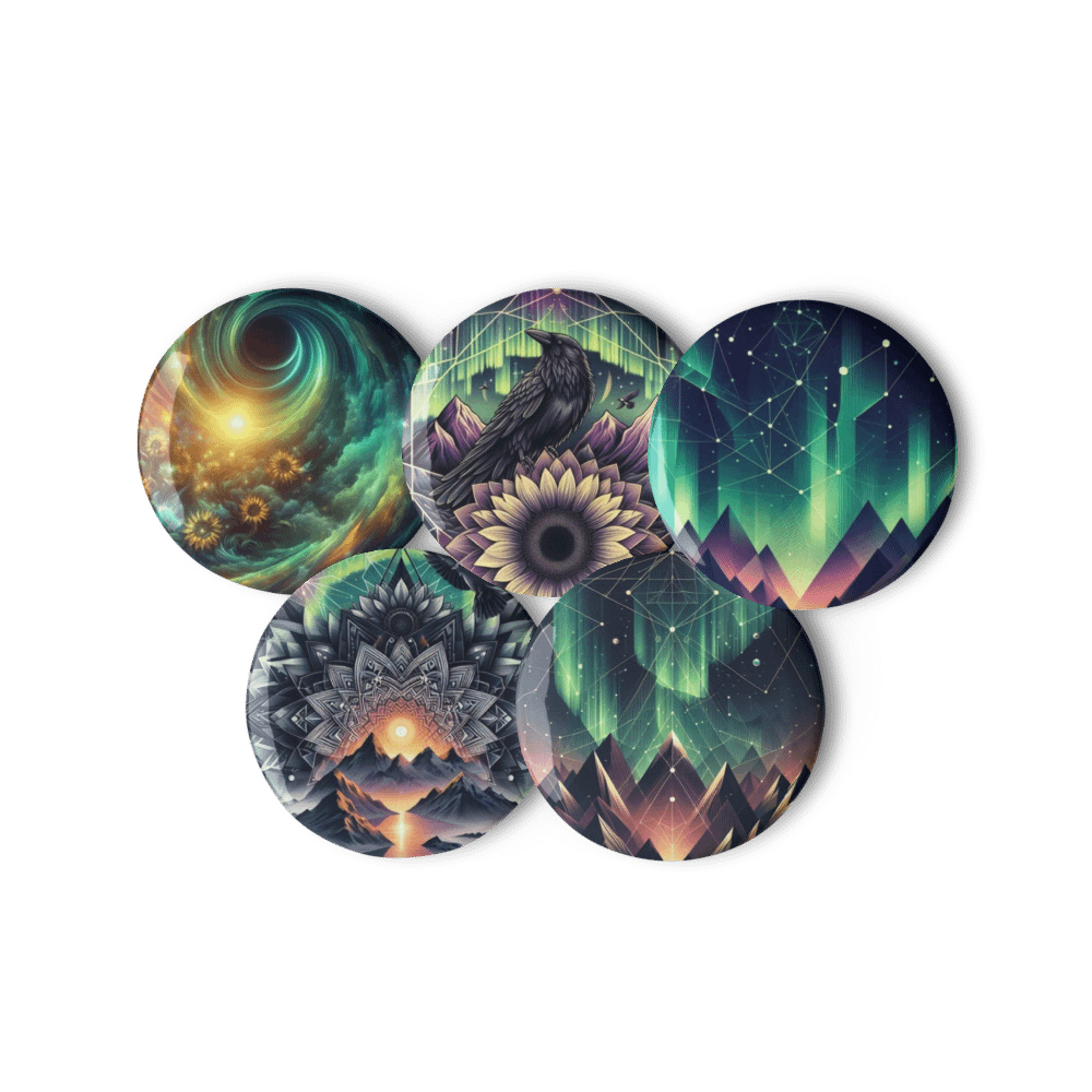 Aurora Lights Pin Button Set product image (3)