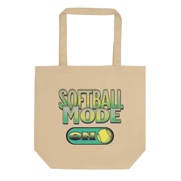 Softball Mode On Eco-Friendly Tote Bag product image (1)