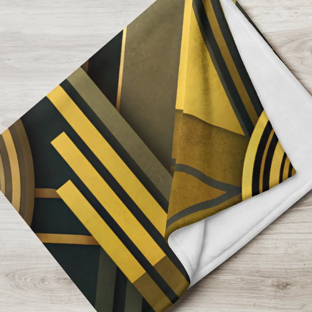 Elegant Geometric Gold Throw Blanket product image (6)