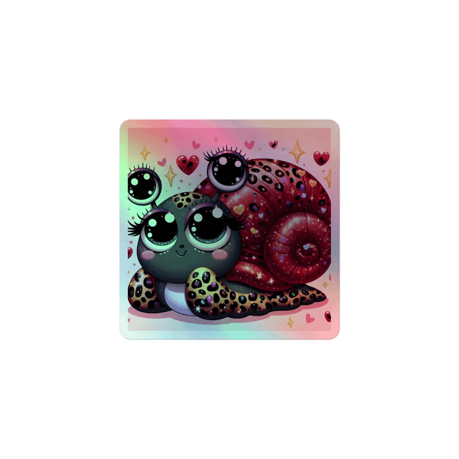 Love-Struck Snail Holographic Sticker Set product image (1)
