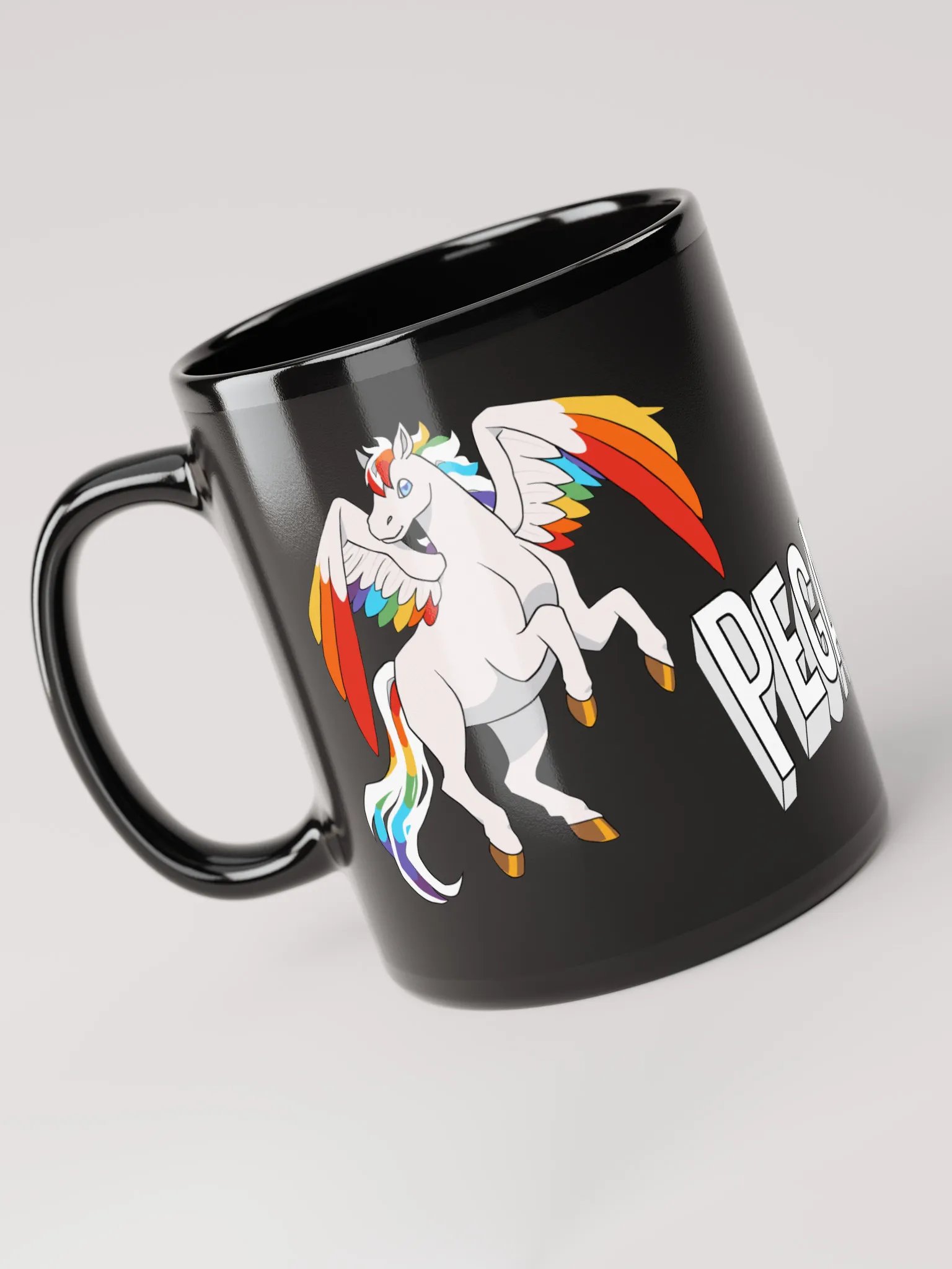 Dual Pegasus on Black Mug product image (4)