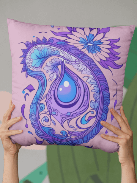 Indigo Paisley Flower - Pillow product image (2)