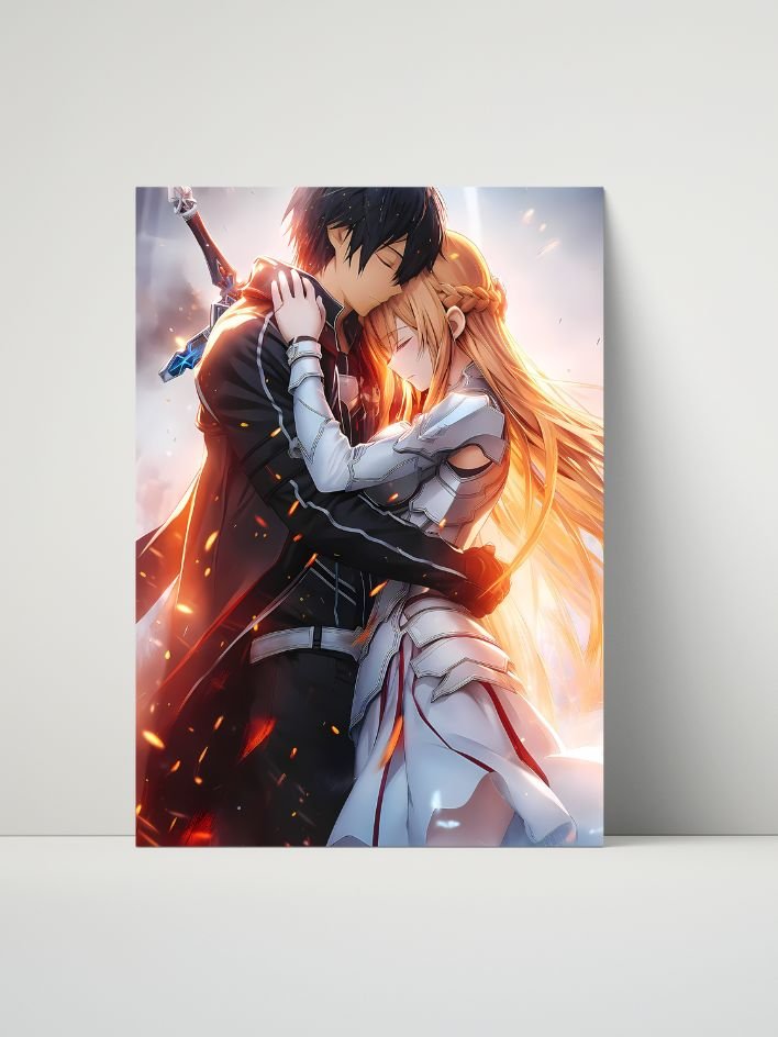 Sword Art Online – Kirito & Asuna Eternal Bond – 8x10 Metal Print product image (1)