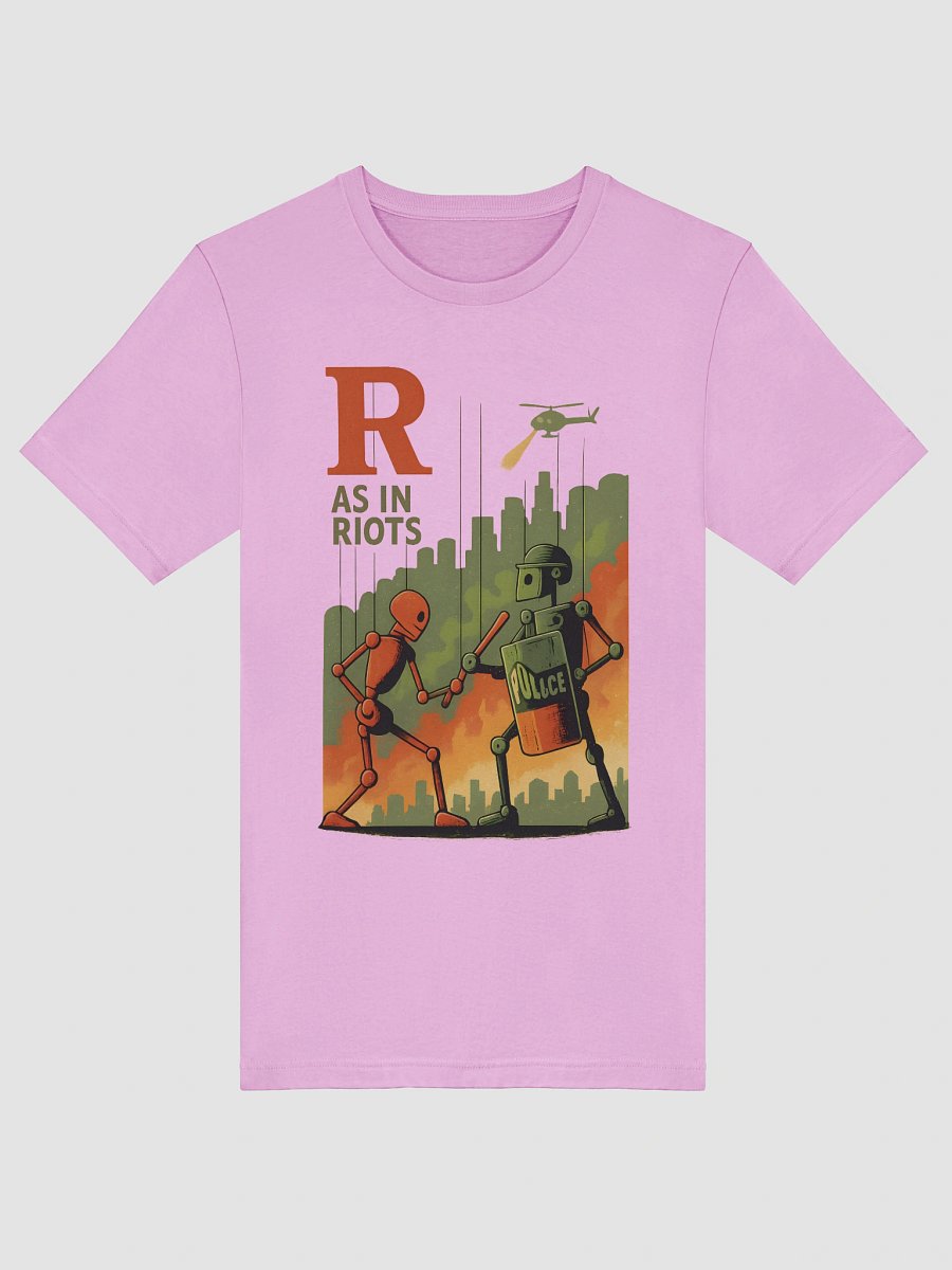 R as in riots super soft t-shirt by dark alphabet product image (5)