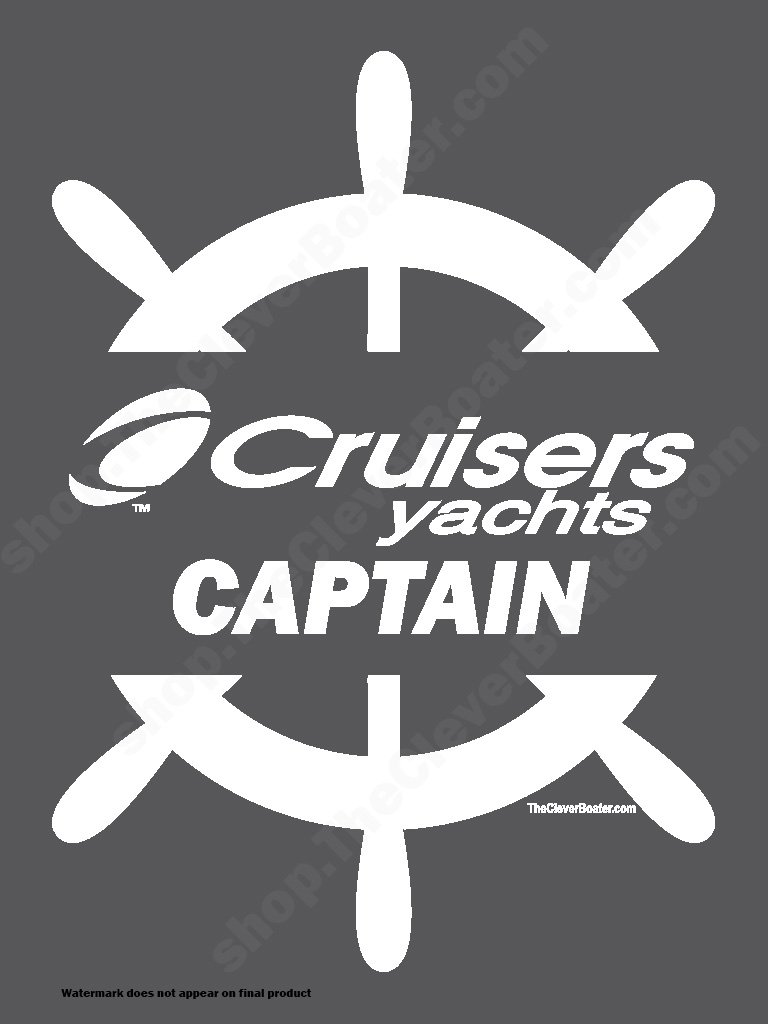 Cruisers Yachts Captain - T-Shirt - Dark Shirt w/White Logo product image (2)