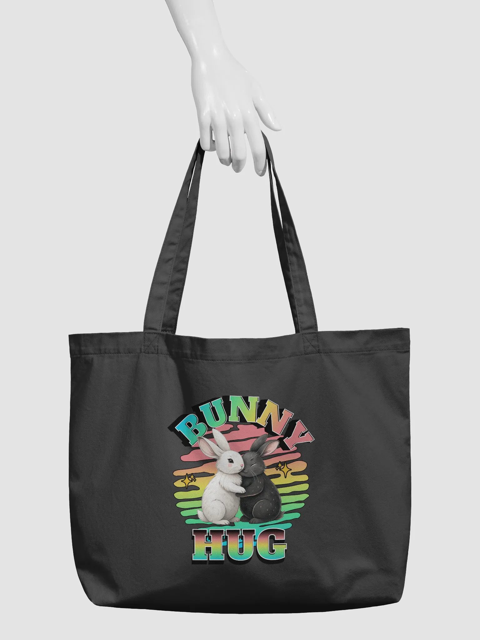 Bunny Hug Rabbit Eco-Friendly Tote Bag product image (3)
