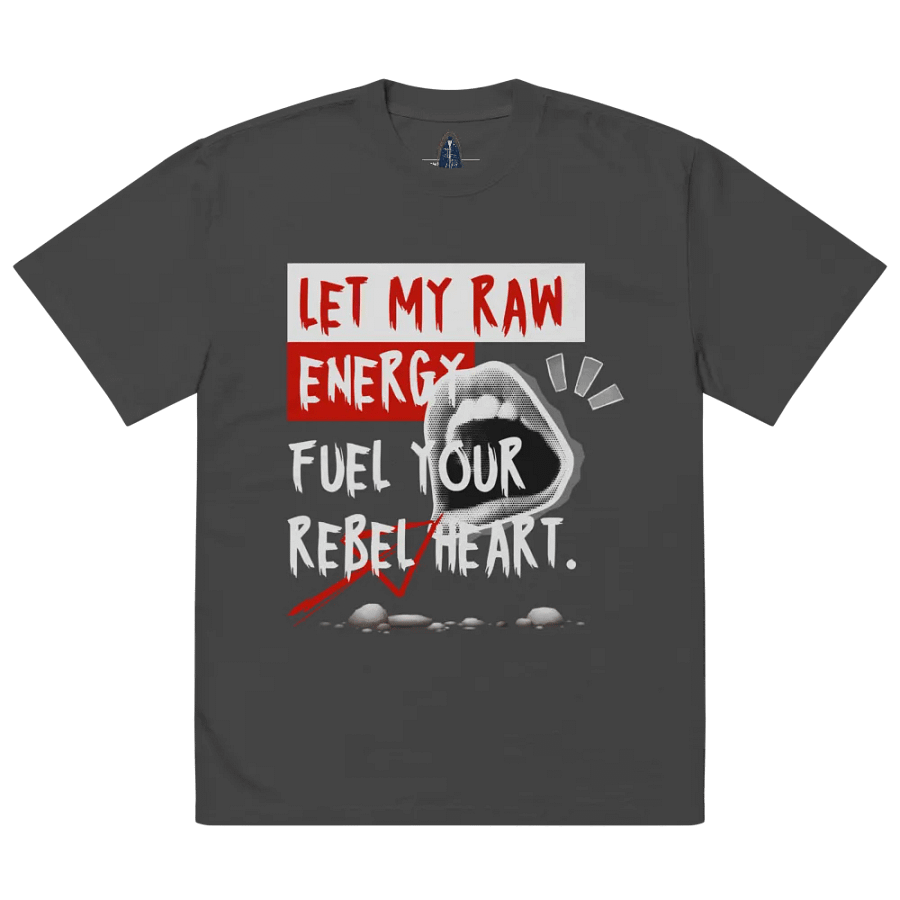 Let my raw energy oversized faded T-shirt product image (2)