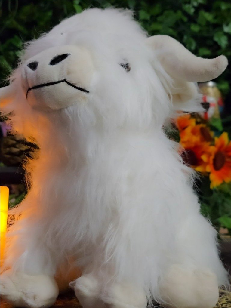 The Armored Kingdom White Fluffington Highland Cow Plushie product image (3)