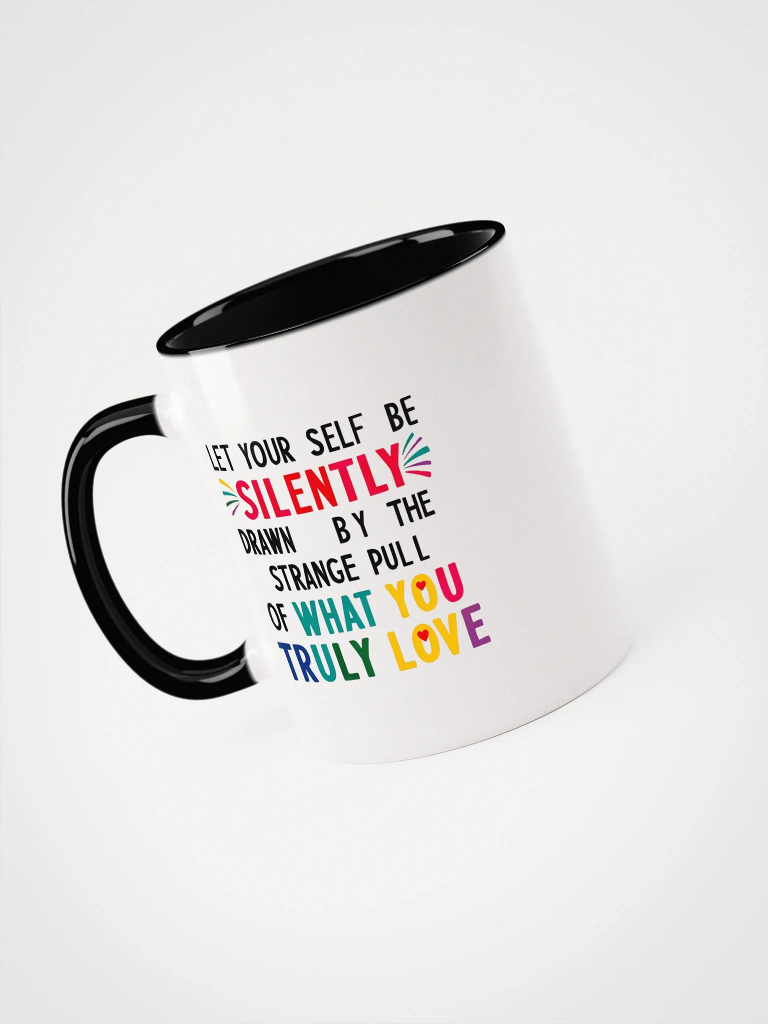 Let yourself be silently drawn by the strange pull of what you truly love - Ceramic Mug with Color Inside product image (3)