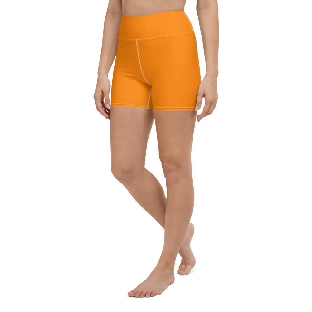Plain Color Orange Yoga Shorts product image (4)