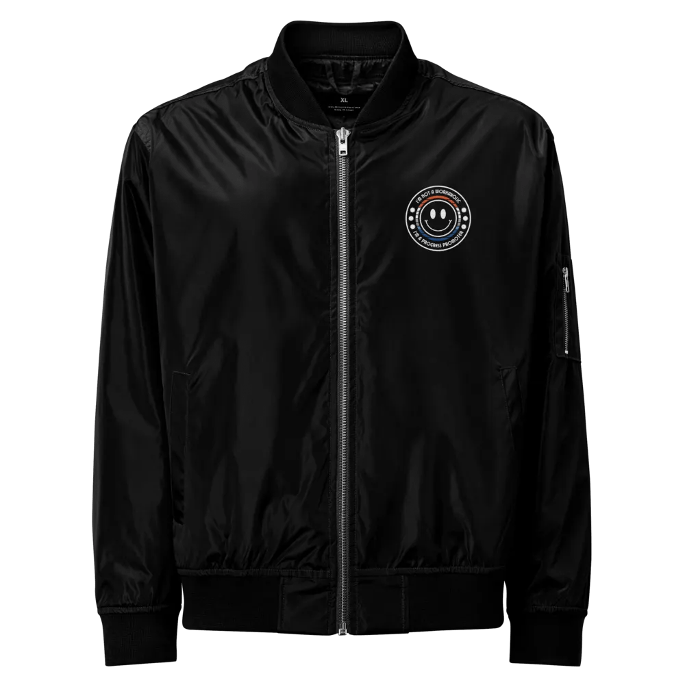 I'm not a workaholic, I'm a progress promoter Bomber Jacket product image (1)