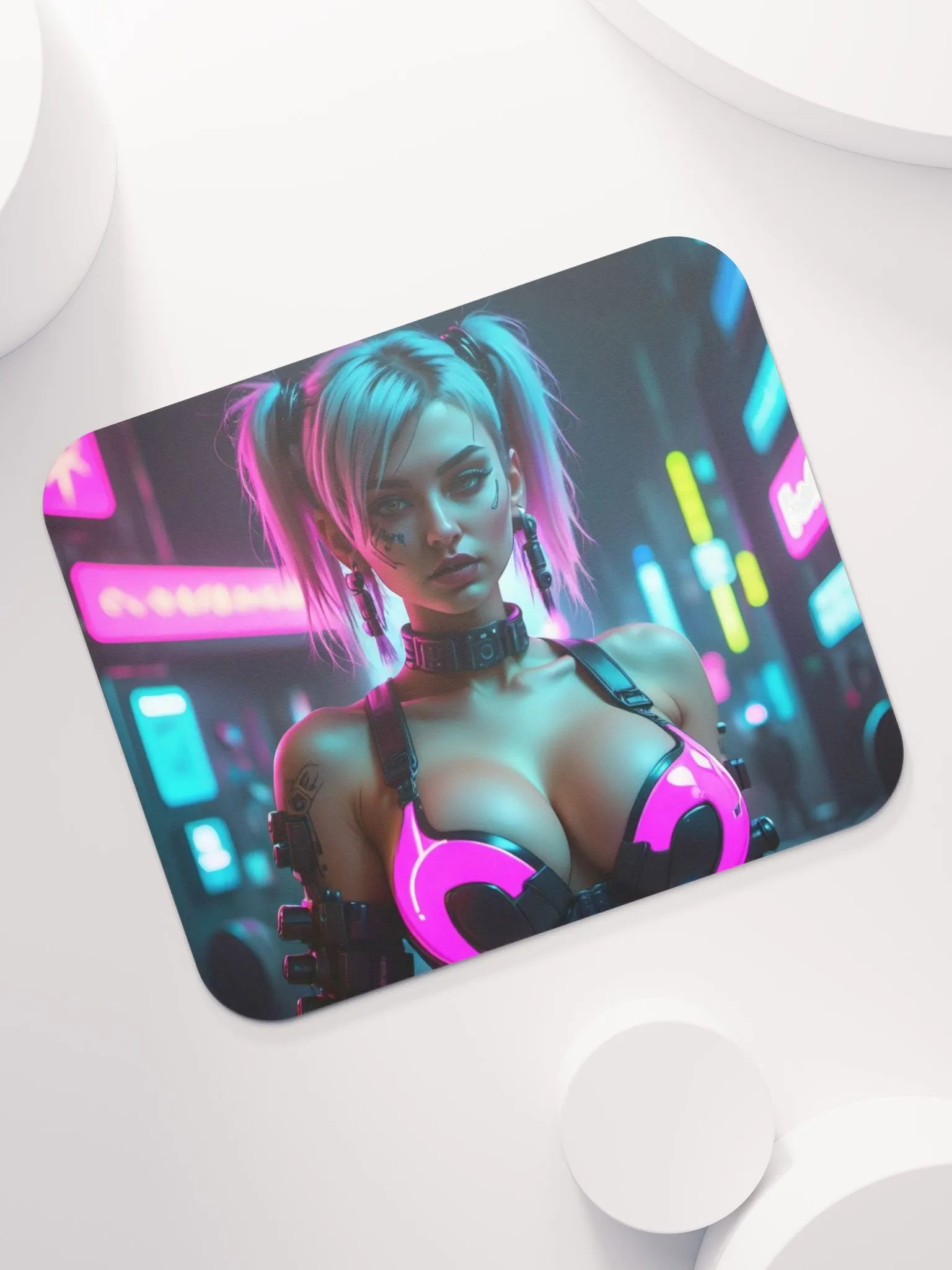 Neon Cyberpunk Mouse Pad product image (1)