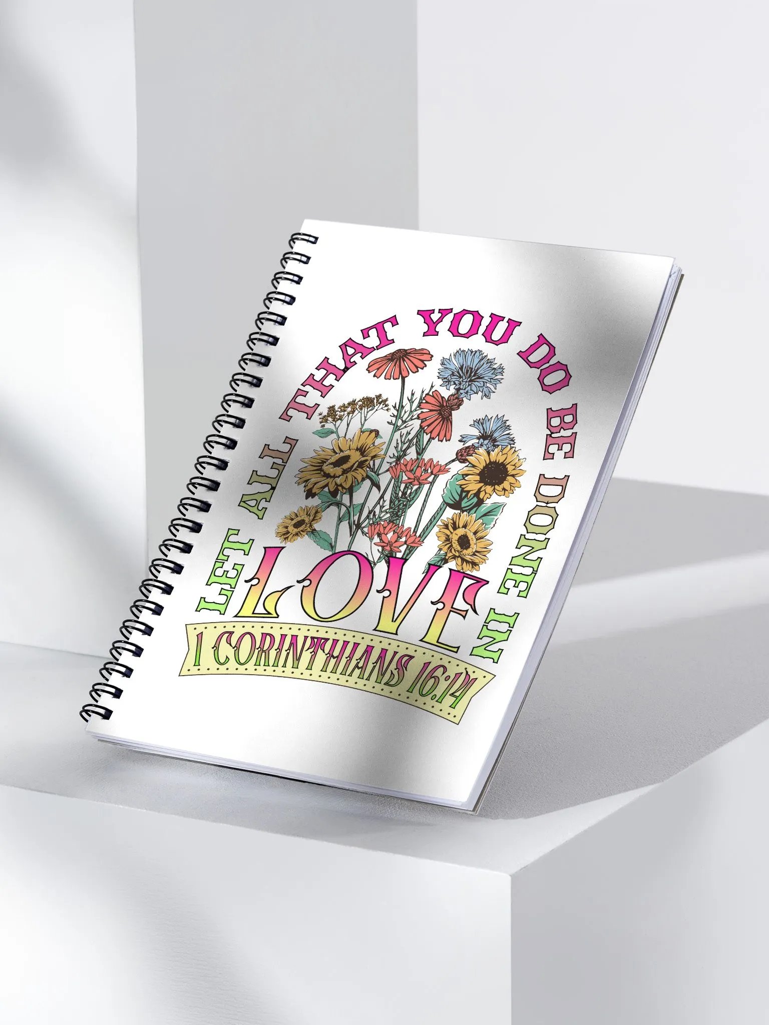 Let All That You Do Be Done In Love Bloom Spiral Notebook product image (3)