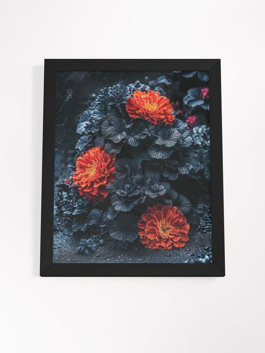 Crimson Bloom in the Void Framed Print product image (22)