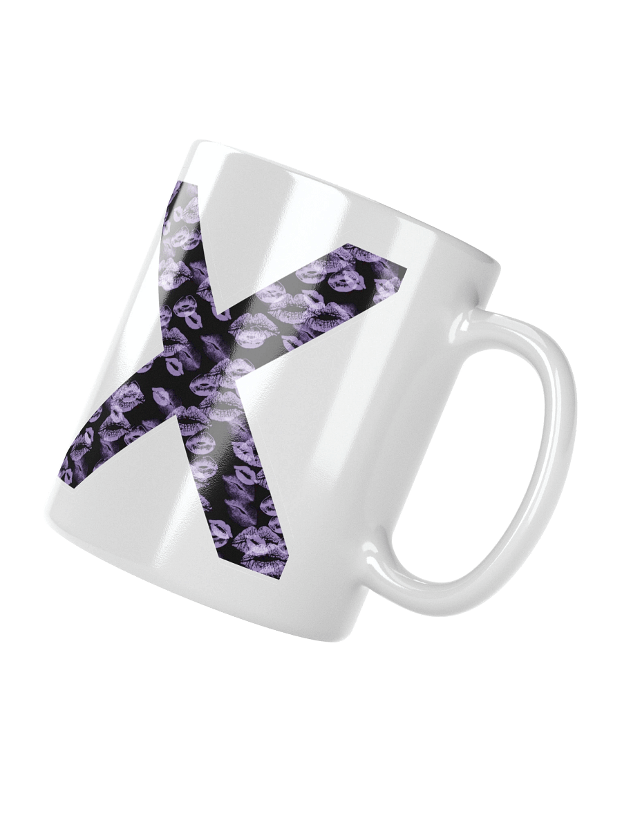 Black X Lilac Lipstick Kisses | Glossy White Mug product image (6)