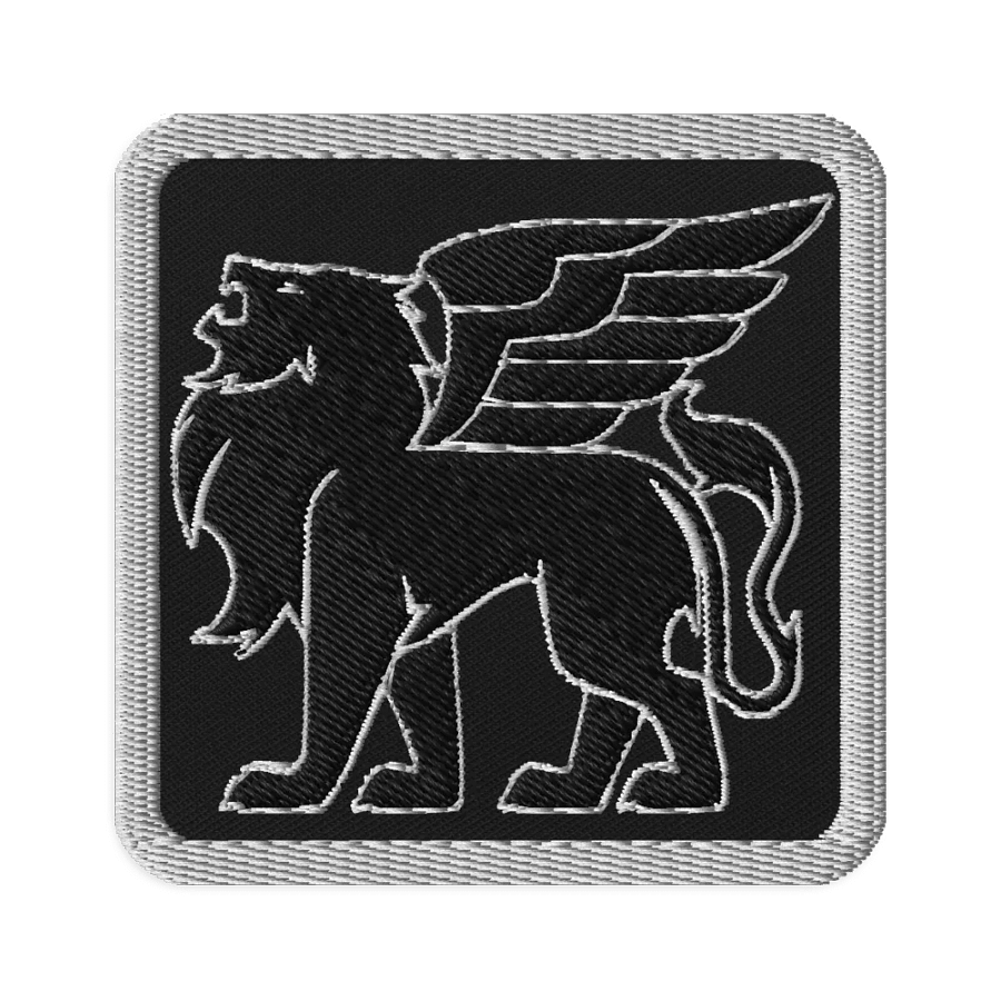 Verardi Famiglia Winged Lion (White) ✦ Embroidered Patches product image (1)