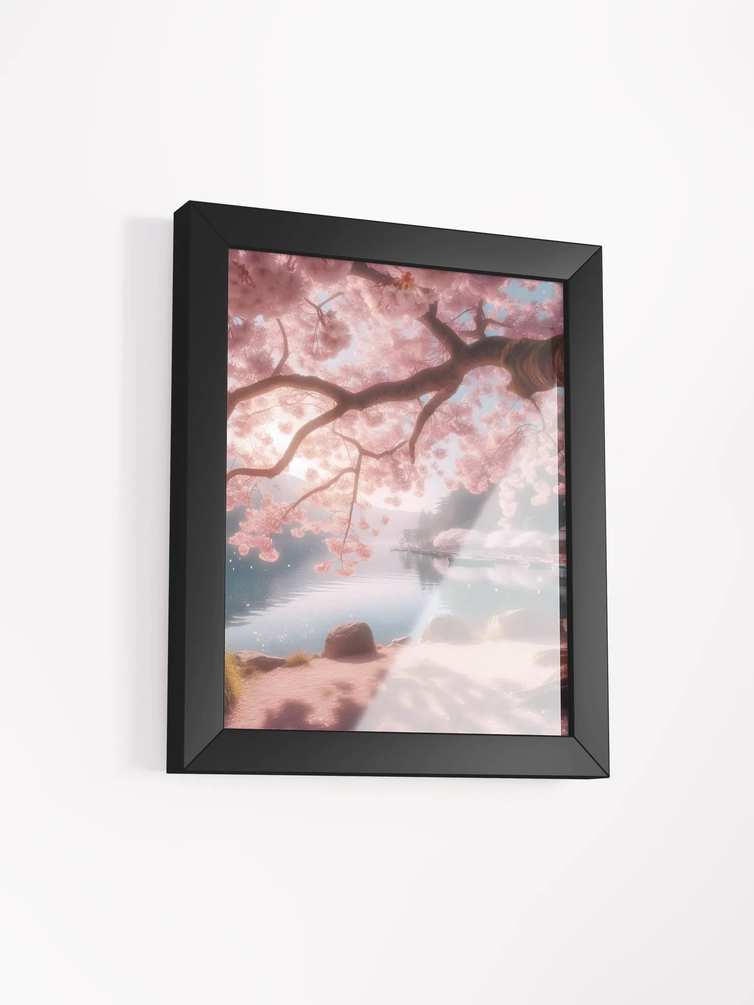 Lakeside Petals Matte Poster In Frame product image (2)
