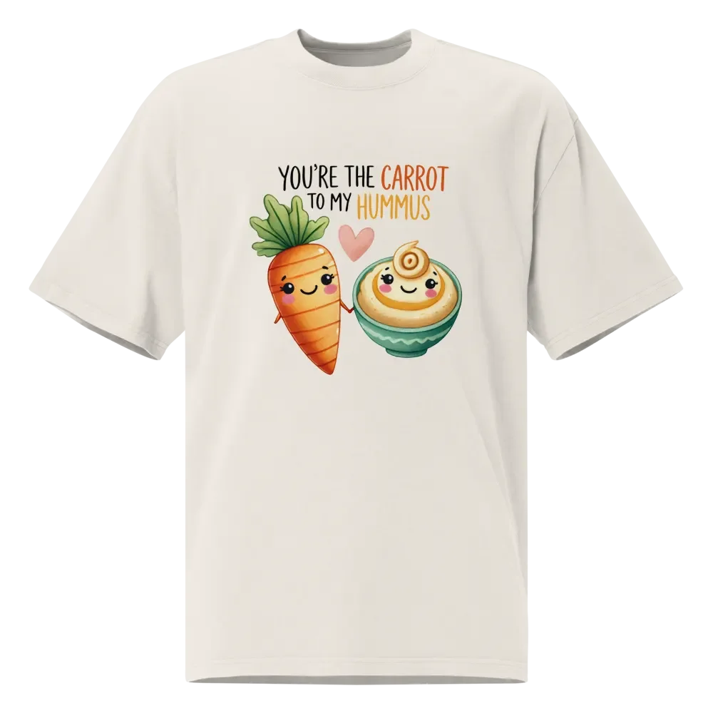 Carrot to my Hummus - Word Pun Oversized Tee product image (3)