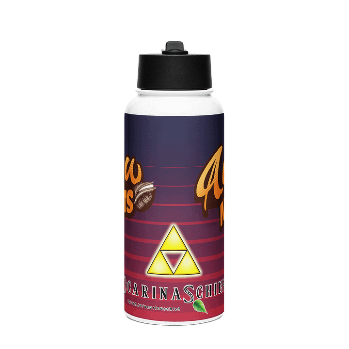 Aww Nuts Stainless Steel Water Bottle with a Straw Lid product image (1)