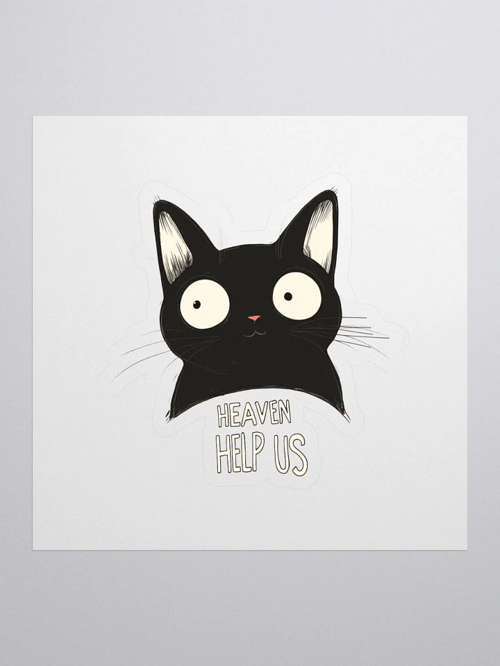 Wide-Eyed Cat Cut Stickers product image (1)
