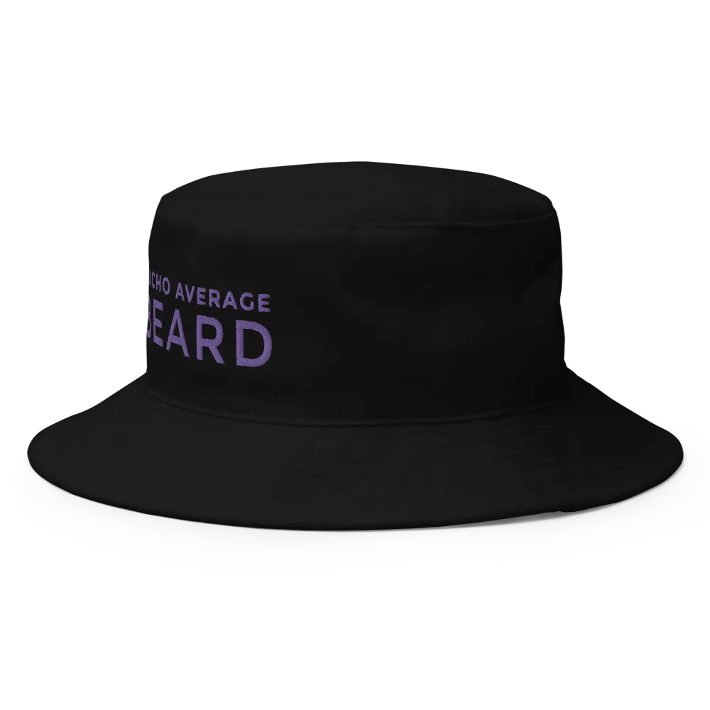 Nacho Average Beard Black Bucket Hat (Purple Embroidery) product image (2)