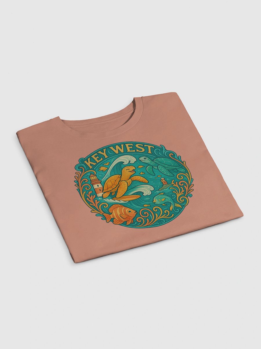 Key West Tropical Ladies Crop Top with Turtles, Fish, and Lighthouse product image (3)
