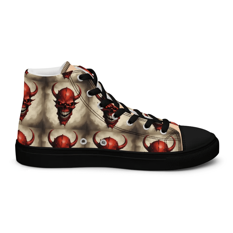 Demon Skull Grid Men's High Tops product image (9)