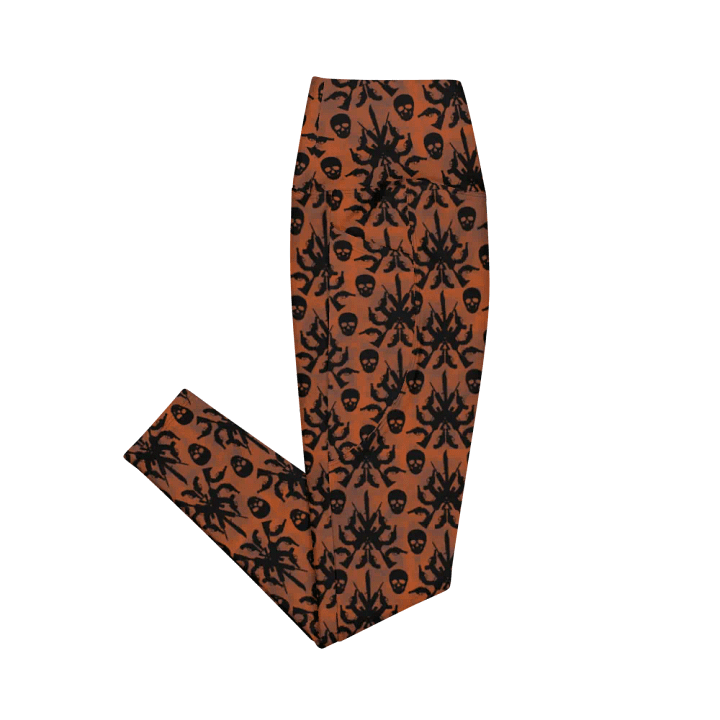 Gothic 2A High Waist Pocket Leggings - Orange product image (2)