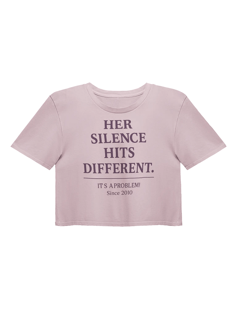 Her Silence Hits Different Tee – Crop Tee product image (2)