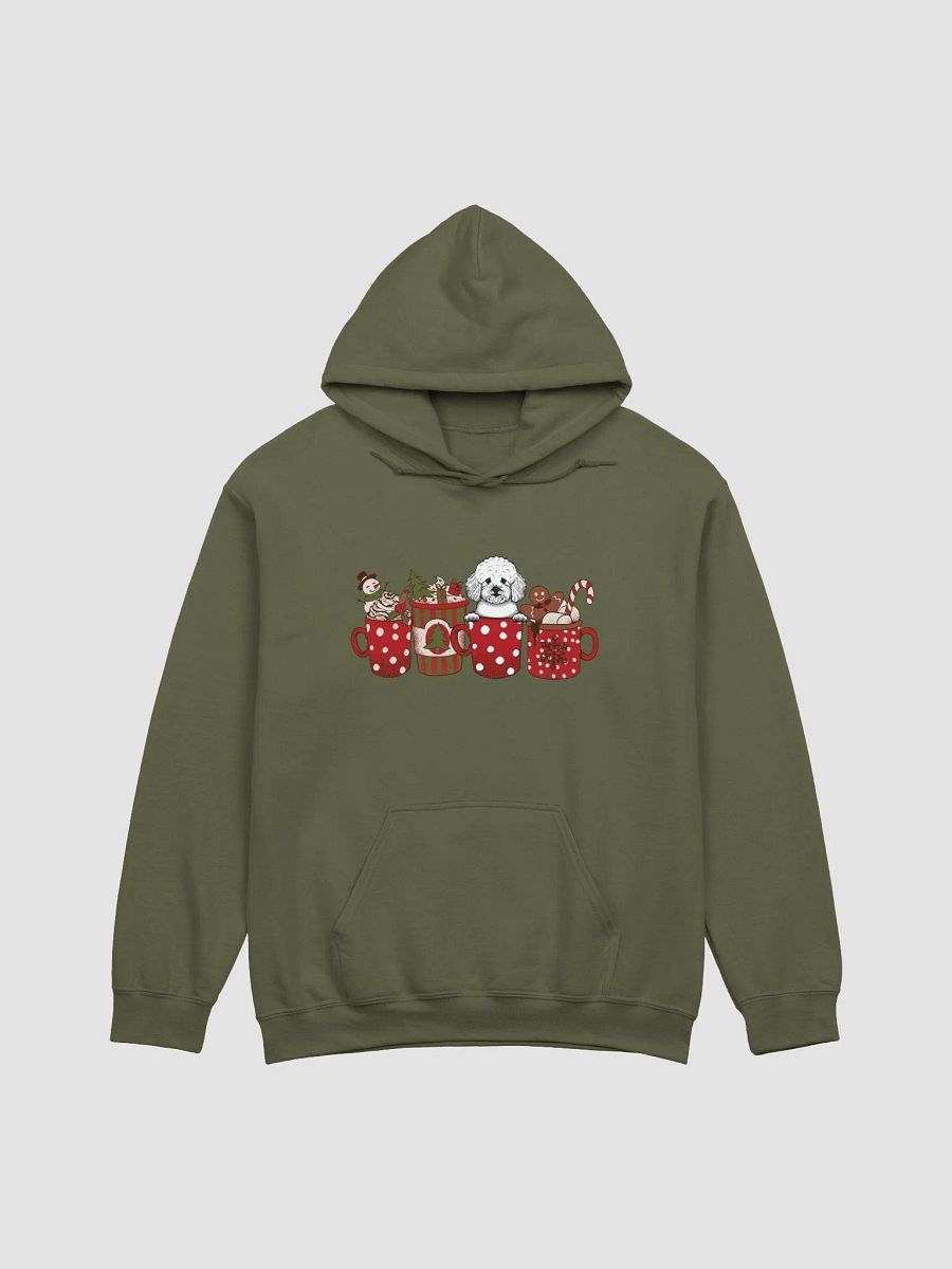 Cute Bichon Frise(2) in a Christmas Cup Hooded Sweatshirt | Funny Christmas Pup in a Cup product image (14)
