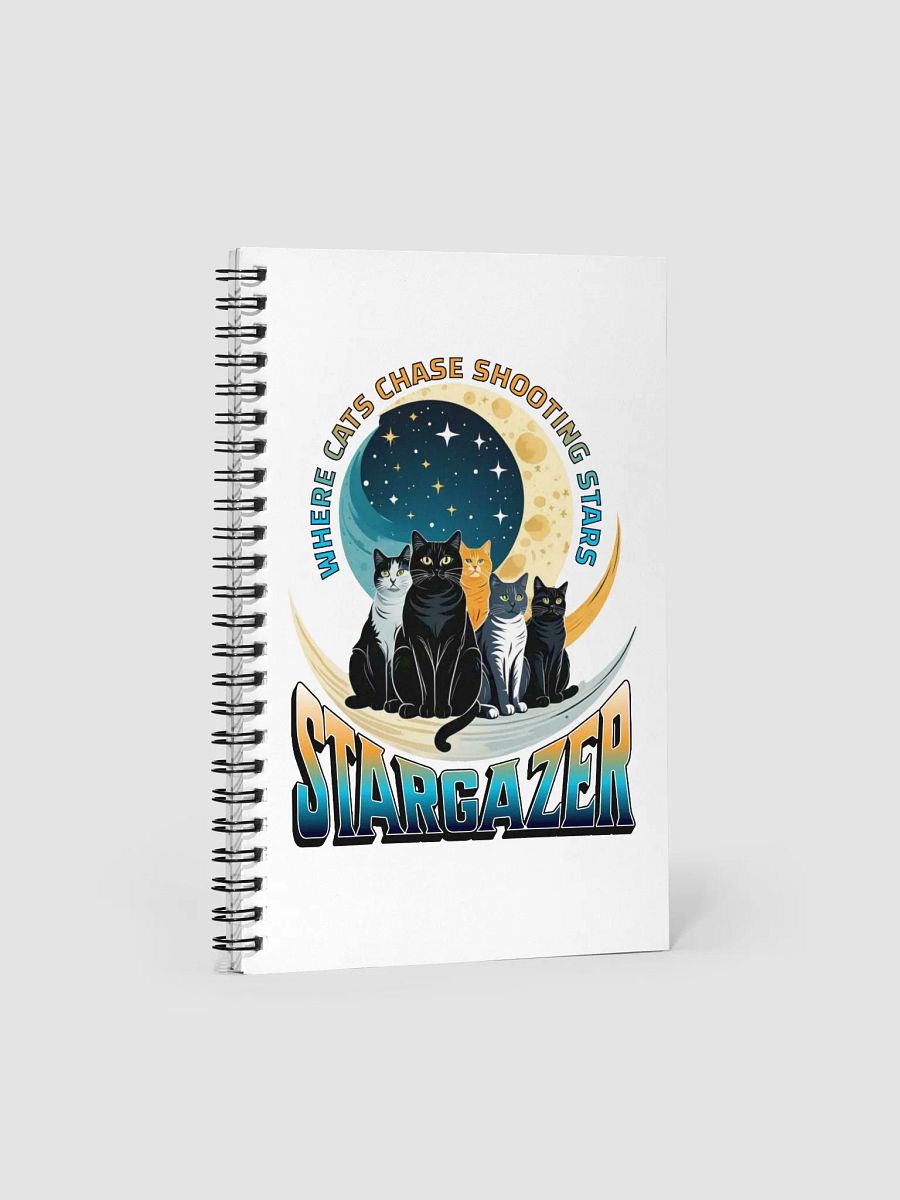 Where Cats Chase Shooting Stars Stargazer Spiral Notebook product image (3)