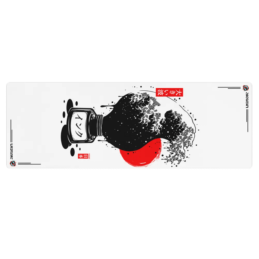 Black Kanagawa's wave Japanese Ink - Yoga Mat product image (11)