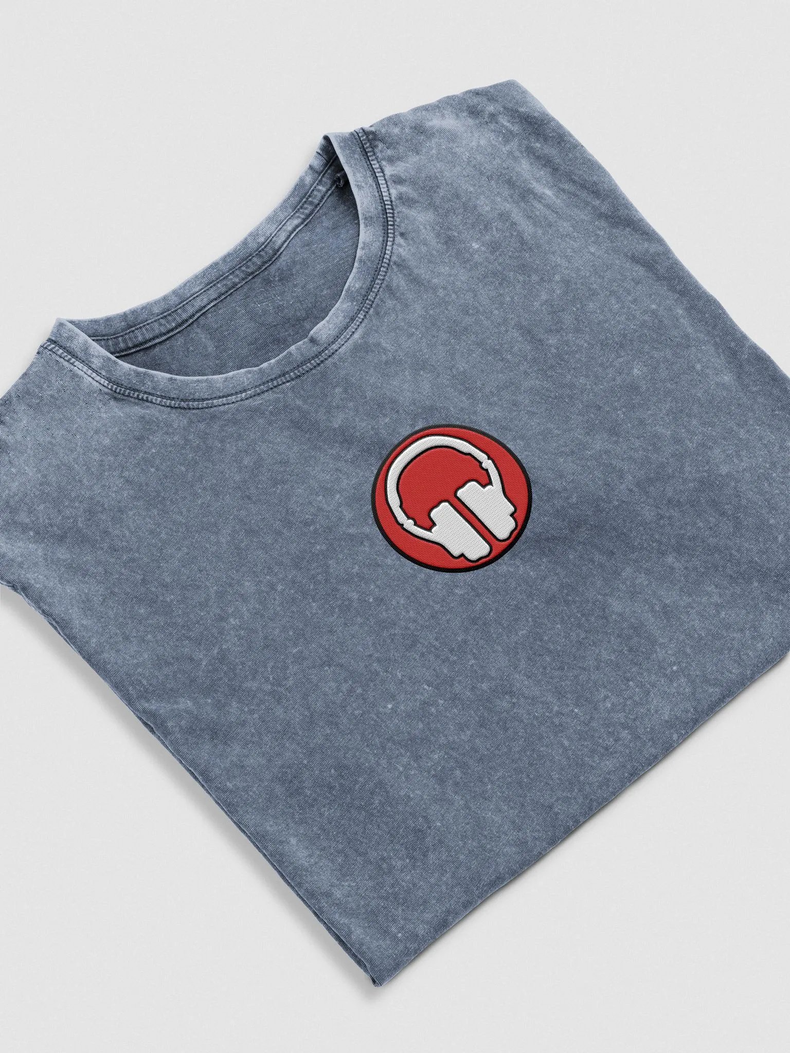 Front & Centre Headphones Embroidered Husky Denim T-Shirt product image (3)