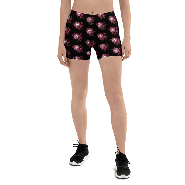 Thorns and Claws Alliance Floral Logo Yoga Shorts product image (1)