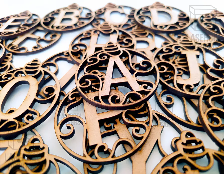 Monogram Christmas Ornament - Laser Cut Files product image (10)