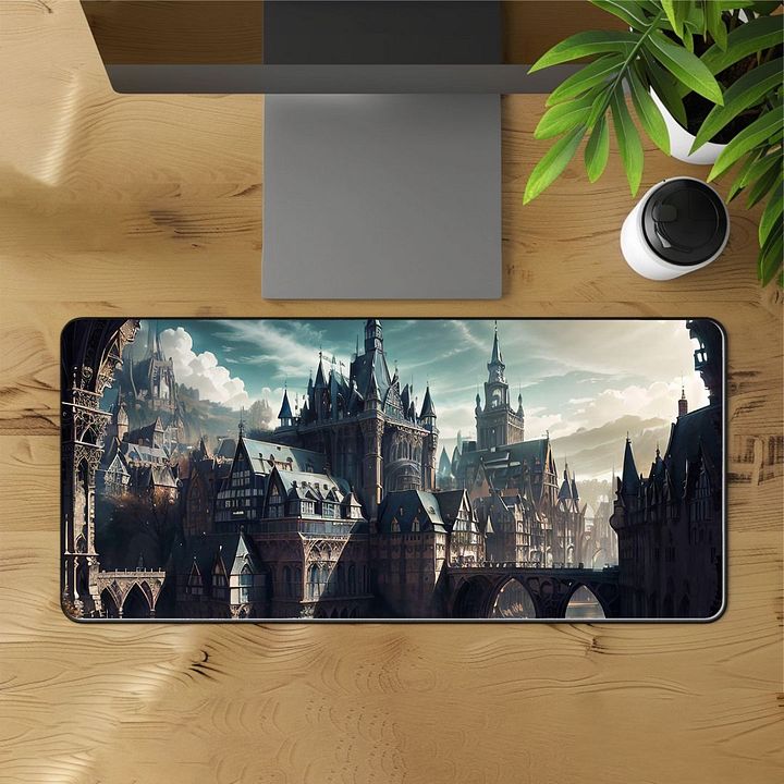 Fantasy Castle Deskmat | Majestic Medieval Kingdom Design product image (1)