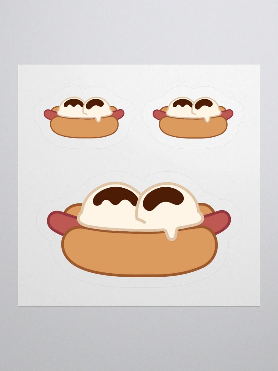 Ice Cream on a Hot Dog Stickers product image (2)