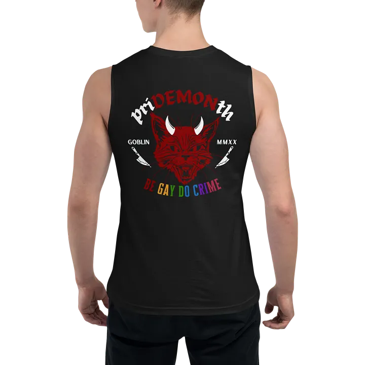 priDEMONth Muscle Tee {Dark} product image (1)
