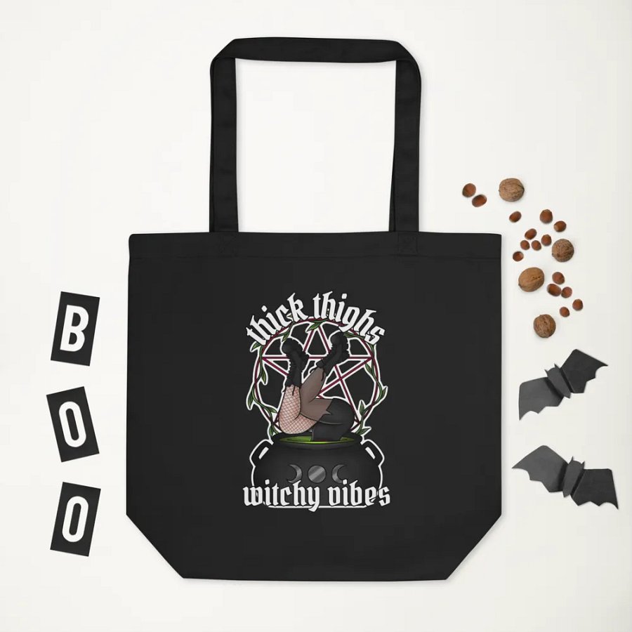 Thick Thighs Witchy Vibes Tote Bag product image (7)