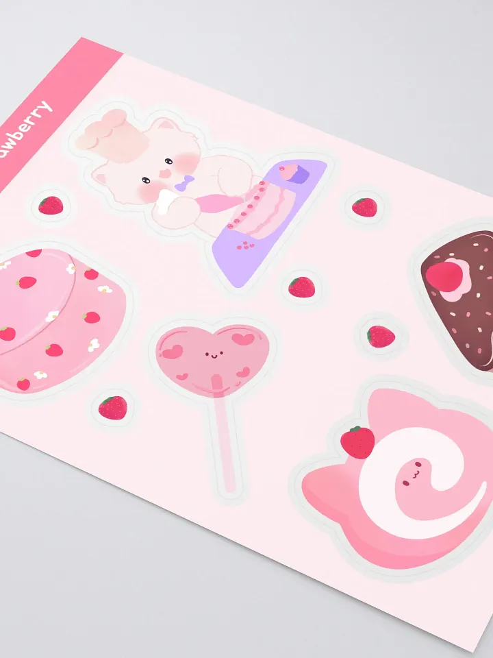 Berry Berry Strawberry Sticker Sheet product image (2)