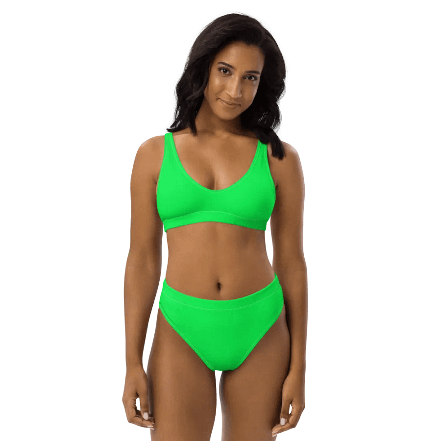 Neon Green High Waisted Bikini Set product image (5)