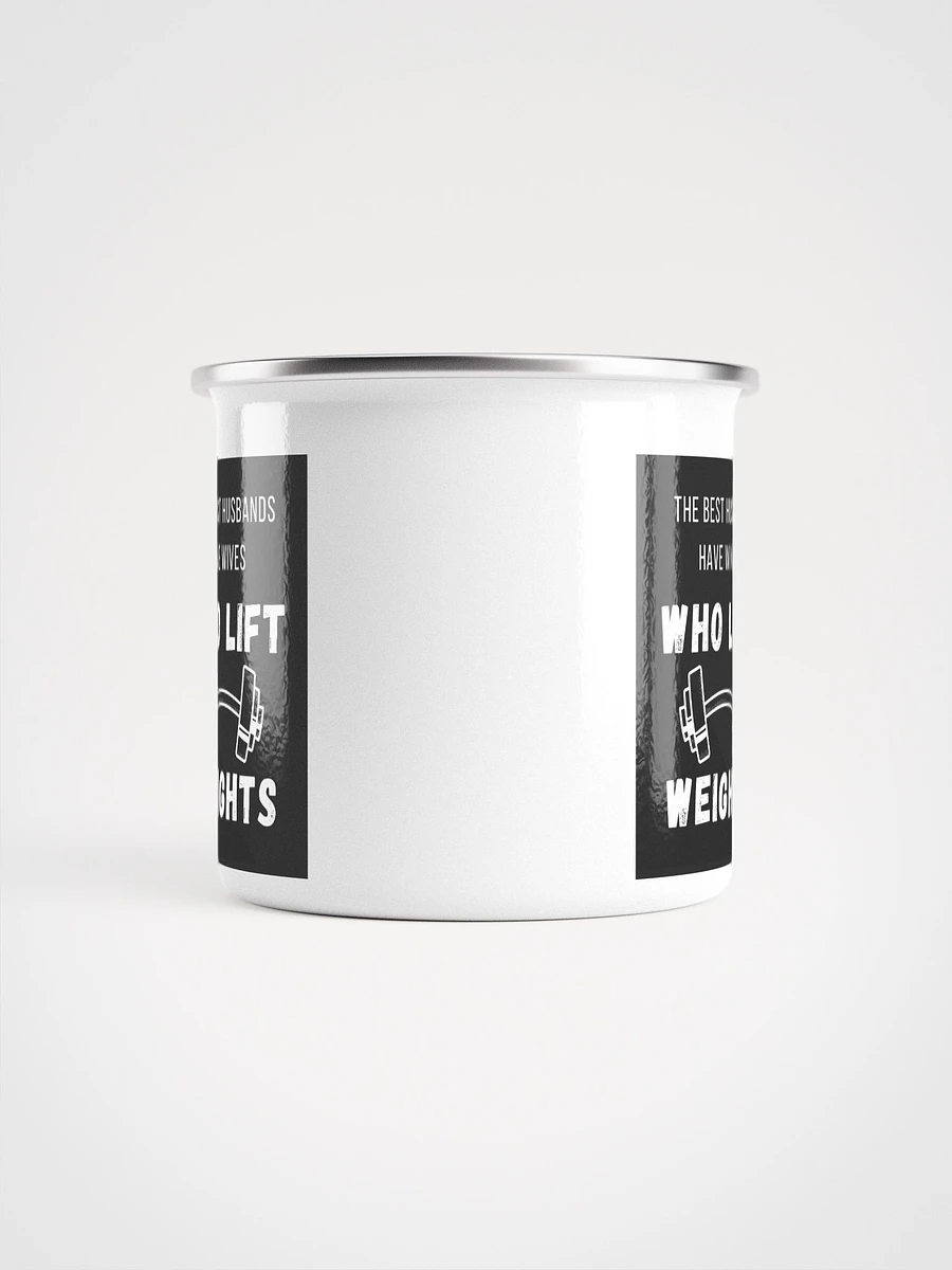 The Best Husbands Have Wives Who Lift Weights - Enamel Mug product image (5)