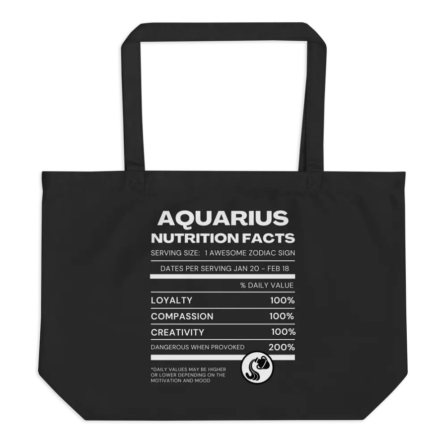 Aquarius Nutrition Facts Tote Bag product image (3)